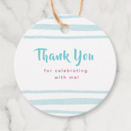 Gunsttags voor Nautical themed verjaardagsfeestje. Bedankjes Labels