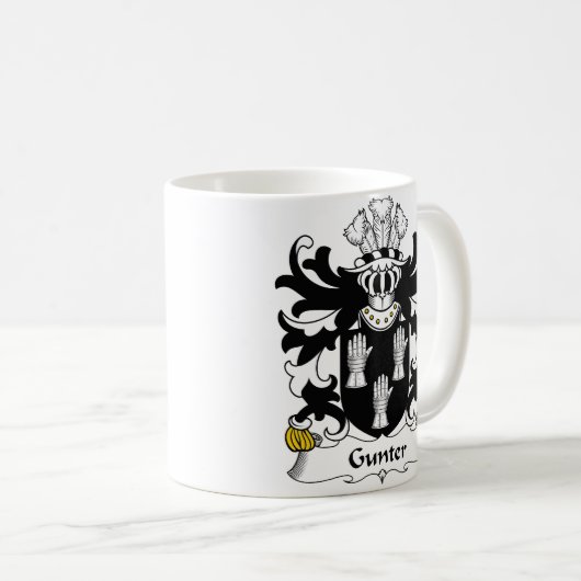 Gunter Family Crest Koffiemok (Voorkant rechts)