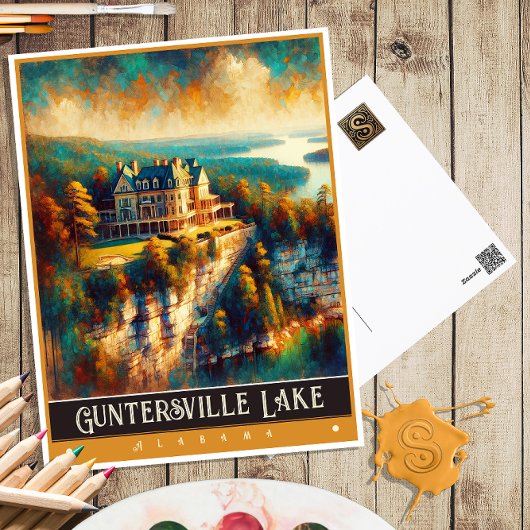 Guntersville Lake, Alabama |  schilderij Briefkaart