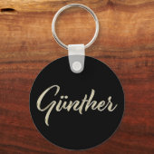 Günther Name whitegold Button Schlüsselanhänger Sleutelhanger (Voorkant)