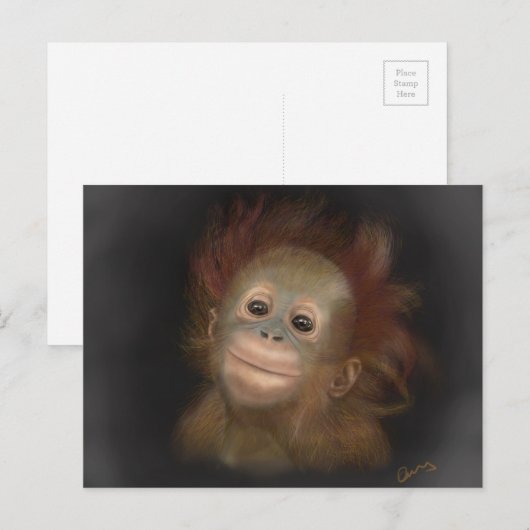 Gunung Baby Orangutan Briefkaart (Voorkant / Achterkant)