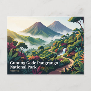 Gunung Gede Pangrango Nationaal Park Indonesië Briefkaart