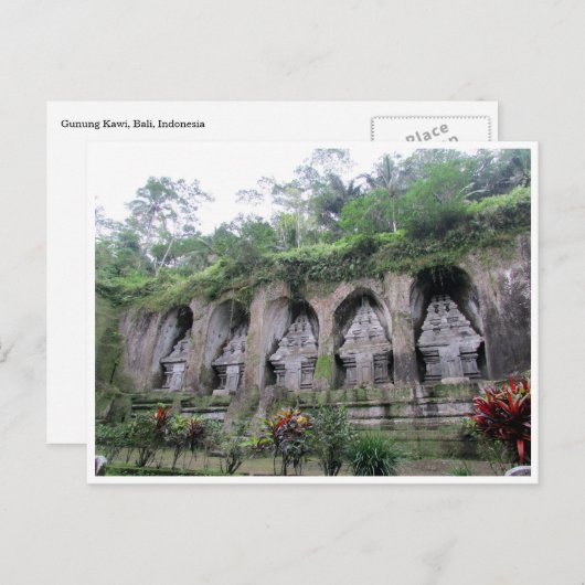 gunung kawi bali briefkaart (Voorkant / Achterkant)