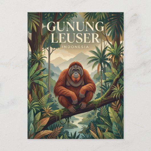 Gunung Leuser Indonesië Briefkaart (Voorkant)