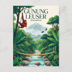 Gunung Leuser Nationaal Park Indonesië Briefkaart