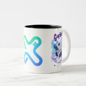 Gupipi coffee cup tweekleurige koffiemok (Voorkant rechts)