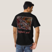 Gupparr_Art Zwart Jood vis shirt (Achterkant volledig)