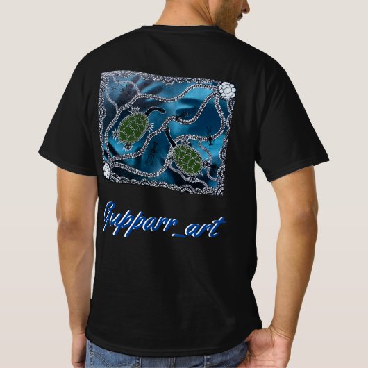 Gupparr_Art Zwart Snake Neck Schildpad shirt (Achterkant)