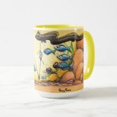 Guppies, Minnows kikkervisjes en de mok van de pal (Voorkant rechts)