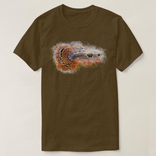 Guppy Elephant Ear Poecilia reticulata T-shirt (Design voorkant)