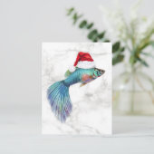Guppy Kerstmis Feestdagenkaart (Staand voorkant)