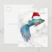 Guppy Kerstmis Feestdagenkaart (Voorkant / Achterkant)