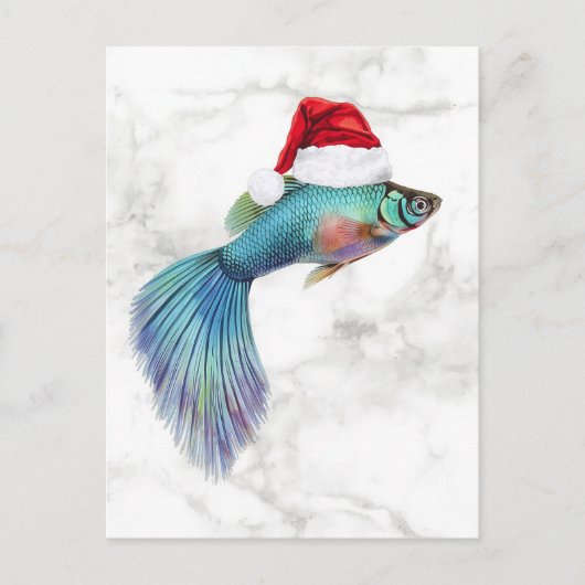 Guppy Kerstmis Feestdagenkaart (Voorkant)