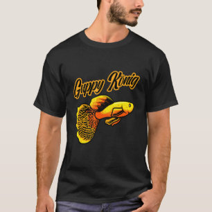Guppy Koning Aquarium Vissen Aquarist T-shirt