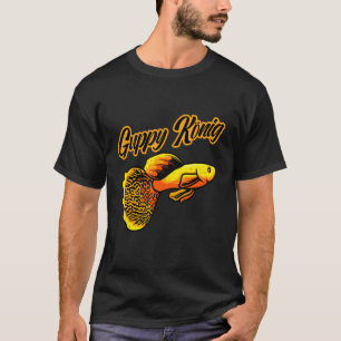 Guppy Koning Aquarium Vissen Aquarist T-shirt