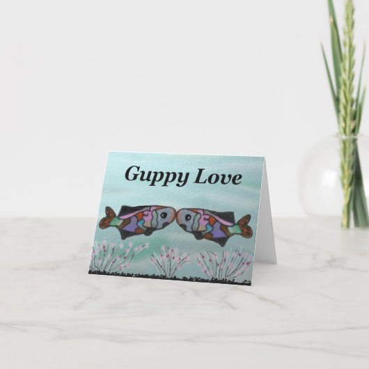 Guppy Liefde Bedankkaart (Voorkant)