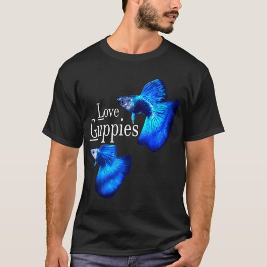Guppy vissenliefde t-shirt (Voorkant)