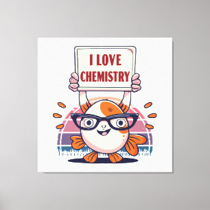 Guppy's en scheikunde leuk vinden canvas afdruk