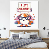 Guppy's en scheikunde leuk vinden canvas afdruk (Insitu (Slaapkamer))