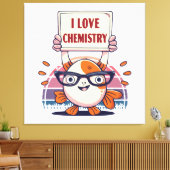 Guppy's en scheikunde leuk vinden canvas afdruk (Insitu (Woonkamer))