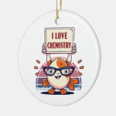 Guppy's en scheikunde leuk vinden keramisch ornament (Links)