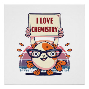 Guppy's en scheikunde leuk vinden perfect poster