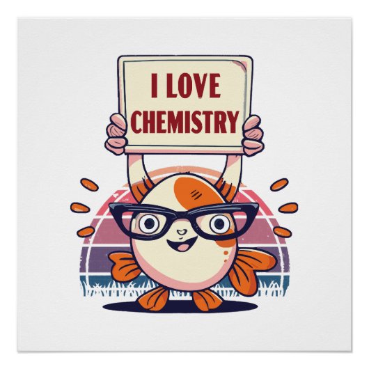 Guppy's en scheikunde leuk vinden perfect poster (Voorkant)