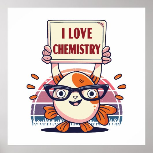 Guppy's en scheikunde leuk vinden poster (Voorkant)