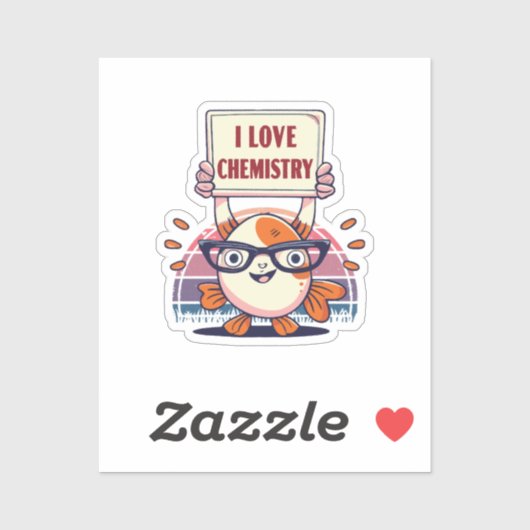 Guppy's en scheikunde leuk vinden sticker (Vel)