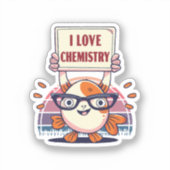Guppy's en scheikunde leuk vinden sticker (Voorkant)