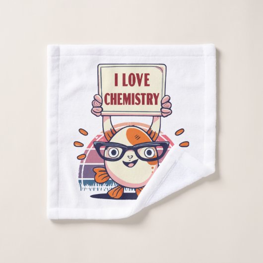 Guppy's en scheikunde leuk vinden washandje (Wasdoekje)