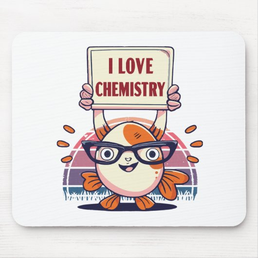 Guppy's en scheikunde liefhebber muismat (Voorkant)