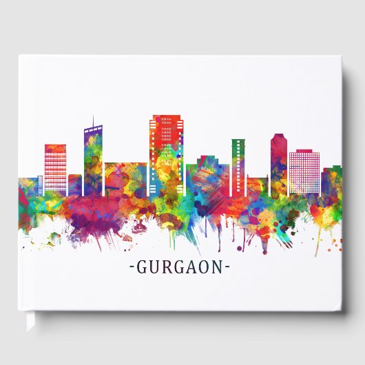 Gurgaon Haryana Skyline Gastenboek (Voorkant)
