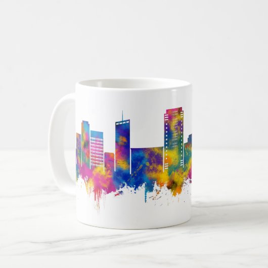 Gurgaon Haryana Skyline Koffiemok (Voorkant links)