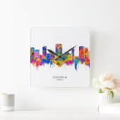 Gurgaon Haryana Skyline Vierkante Klok (Huis)