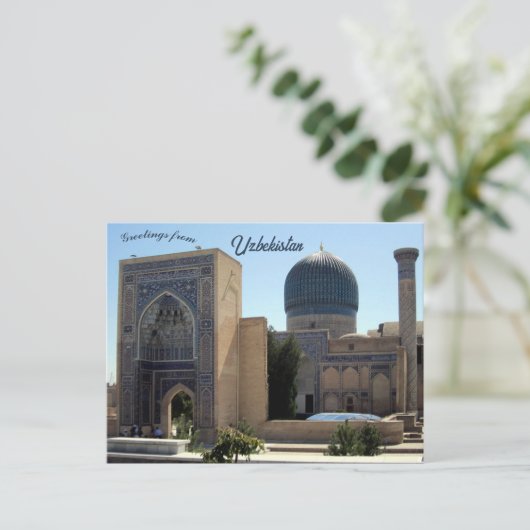 Guri Amir Mausoleum in Samarkand Oezbekistan Briefkaart (Staand voorkant)