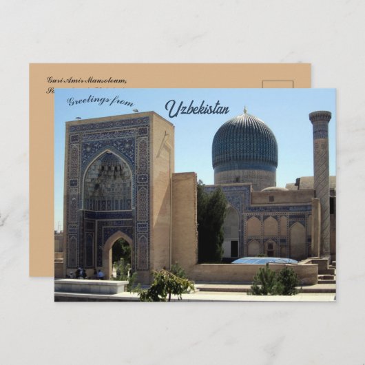 Guri Amir Mausoleum in Samarkand Oezbekistan Briefkaart (Voorkant / Achterkant)
