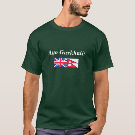 Gurkha design.Ayo Gurkhali! T-shirt (Voorkant)