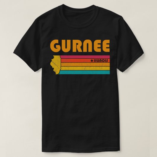 Gurnee Illinois Distress Souvenir T-shirt (Design voorkant)