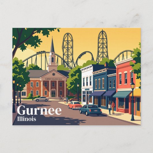 Gurnee USA Briefkaart (Voorkant)