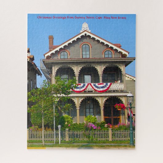 Gurney Street Cape May New Jersey. Jigzaag Puzzle Legpuzzel (Verticaal)