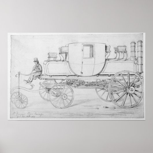 Gurney's Steam Carriage, 1827 Poster (Voorkant)