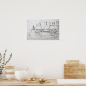Gurney's Steam Carriage, 1827 Poster (Keuken)
