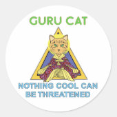 Guru Cat Niets Koele stickers (Voorkant)