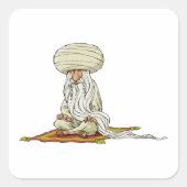 Guru Meditating Square Sticker (Voorkant)