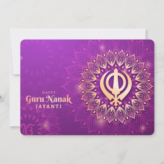 Guru Nanak Feestdagenkaart (Voorkant)