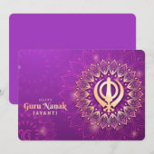 Guru Nanak Feestdagenkaart (Voorkant / Achterkant)