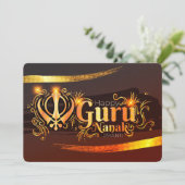 Guru Nanak Feestdagenkaart (Staand voorkant)