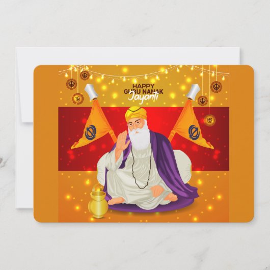Guru Nanak Feestdagenkaart (Voorkant)