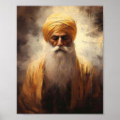 Gurū Nānak Portrait - Sikh Poster (Voorkant)